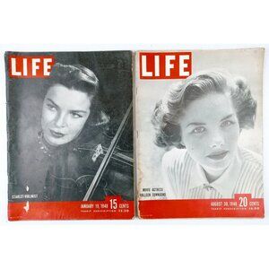 Vintage Life Magazines Lot Of 2 Townsend Polio 7-UP January August 1948 Van Dyke